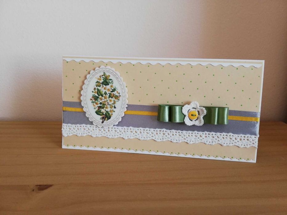 Картички с цветя РЪЧНА изработка