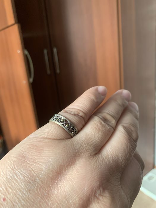 Серебряный набор (кольцо, серьги)