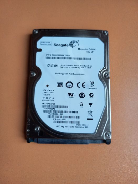 Хард Диск 500GB Seagate 2.5" SATA ,100%Здраве