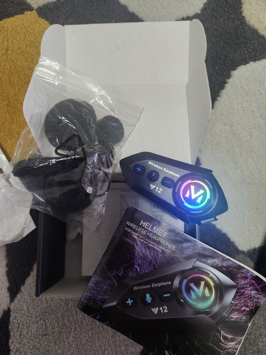 Intercom casca moto casca bluetooth moto cu radio FM inclus, fullface