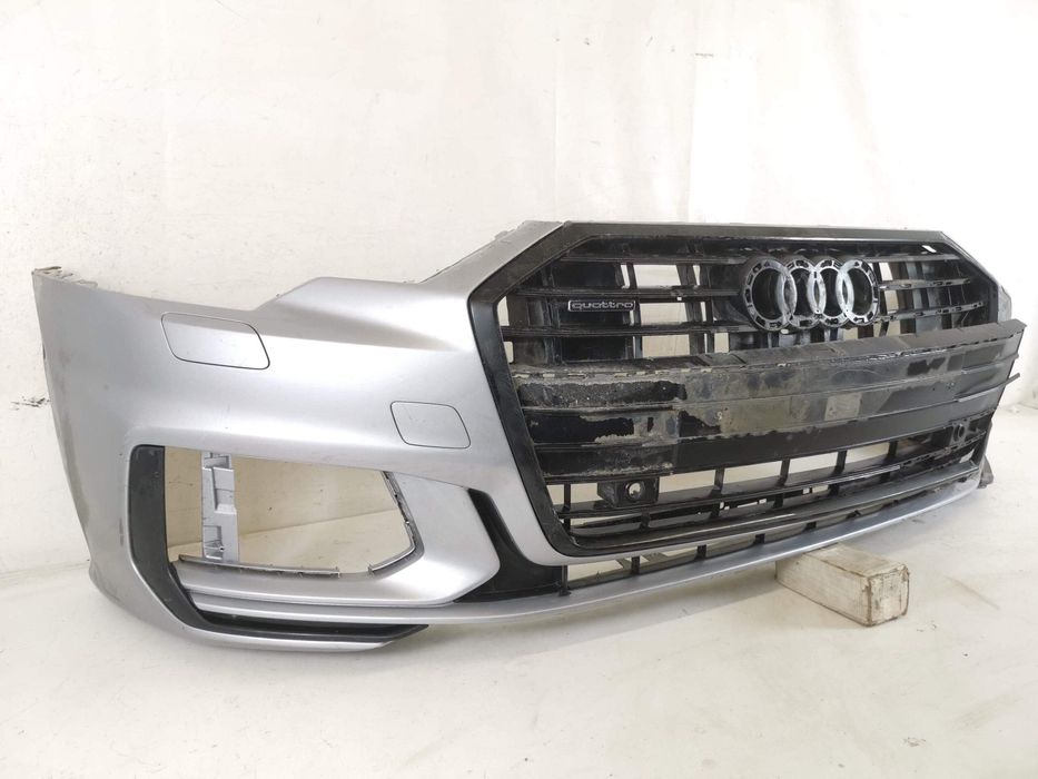Ауди А6 Ц8 / Audi A6 C8 [ - ] Оригинална повредена предна броня с ради
