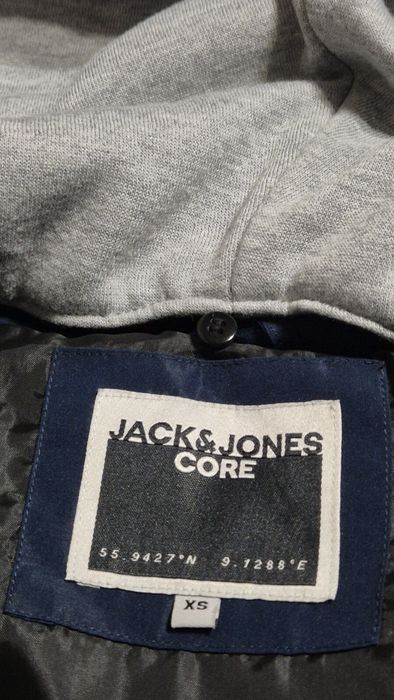 Vand vesta matlasata bleumarin cu gluga, Jack & Jones