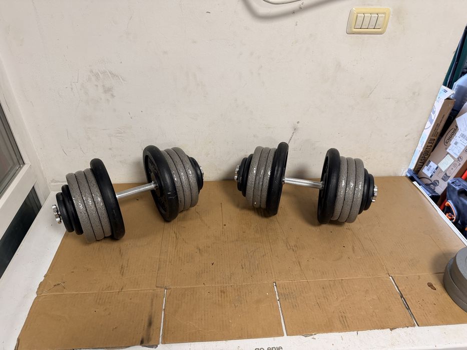 Set gantere reglabile noi 120 kg.  60 kg+60 kg=120 kg, pret 1300 lei