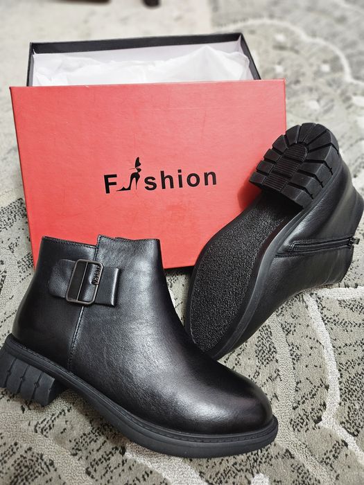 Зимние ботинки кожа