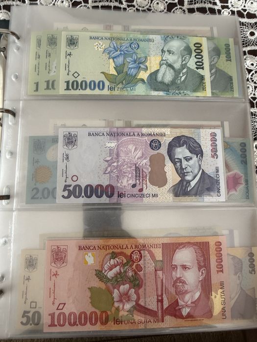 Clasor Bancnote vechi romanesti + mapamond