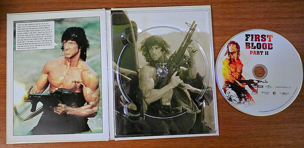 Vand blu-ray Rambo 2 digibook cu subtitrare in romana si dublaj in maghiara, RARITATE