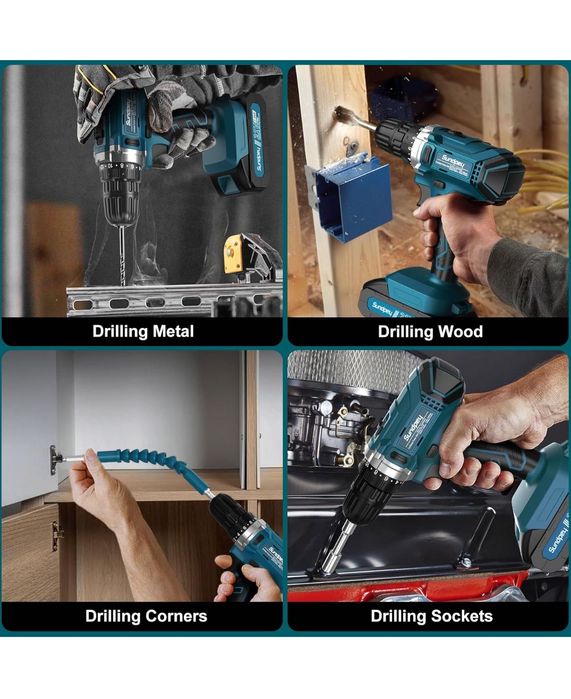 Куфар с инструменти + винтоверт, зарядно и 2 батерии