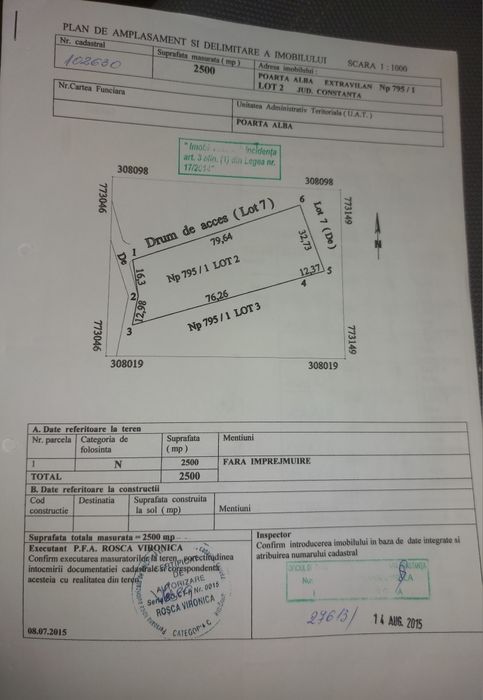 Vânzare teren extravilan