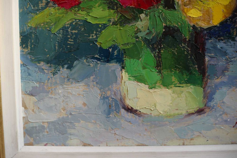 Tablou original N. Gangolea 38,5 x 33 cm ulei pe pânză