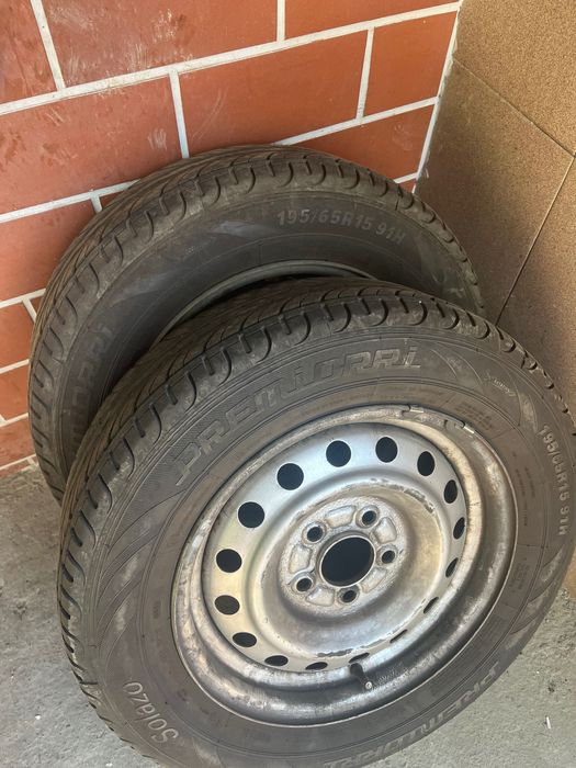 set jante de tablă+ cauciuc