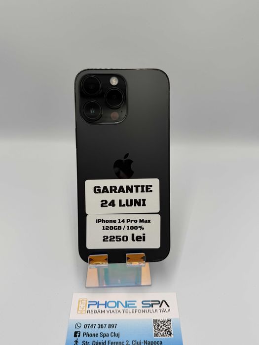 iPhone 14 Pro Max 128Gb 100%- Din magazin,cu garantie! RATE TBI !
