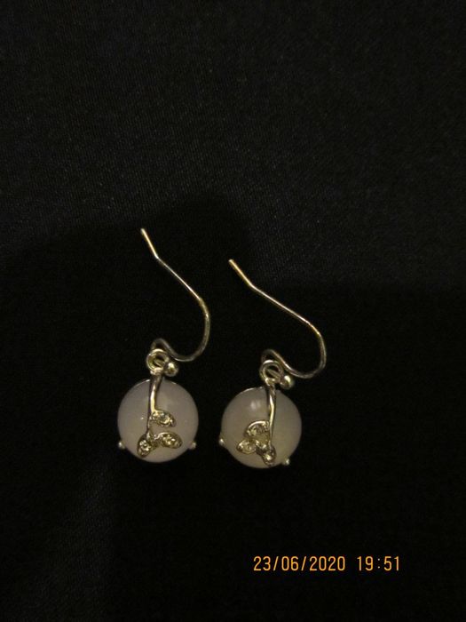 Серьги +цепочка с кулоном