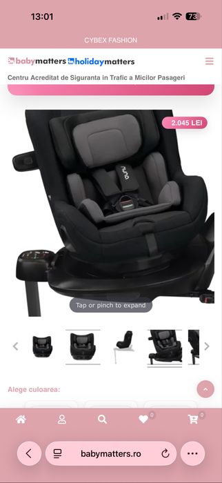 Scaun auto Nuna Caviar( negru)