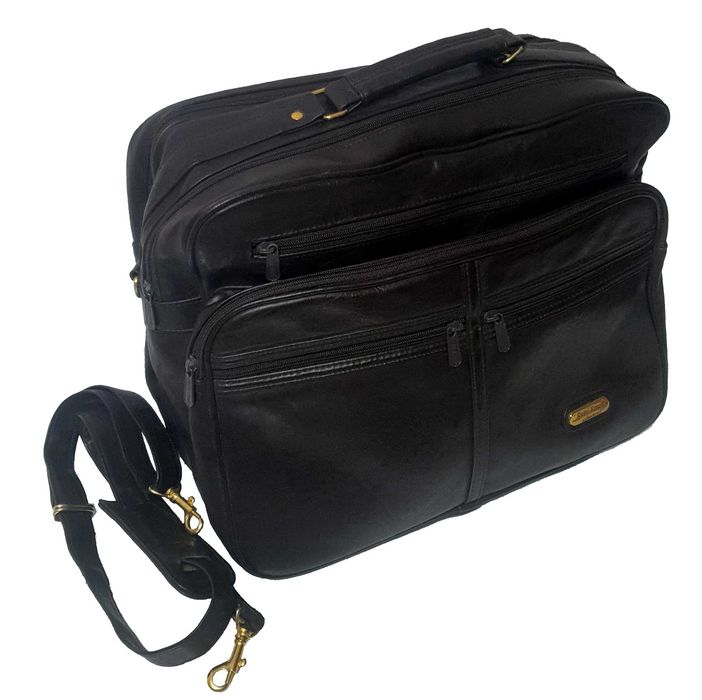 Servietă Ruby Rose din piele naturală, maro