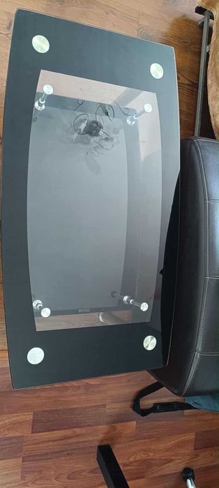 Холна маса стъкло и метал – 110х60х42 см