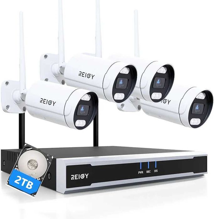 Чисто нова REIGY 8MP WIFI CCTV система с 2TB твърд диск, 16CH NVR ...
