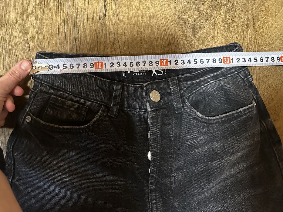 Черни дънки тип Mom Jeans, ХС размер