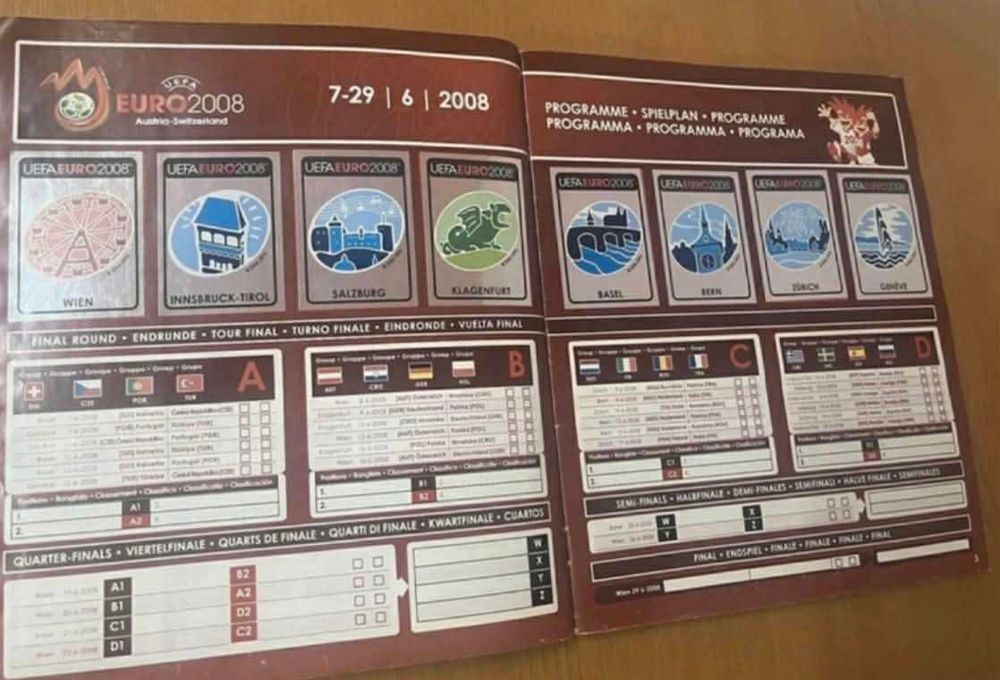 Albun complet Panini Euro 2008 Austria-Elvetia