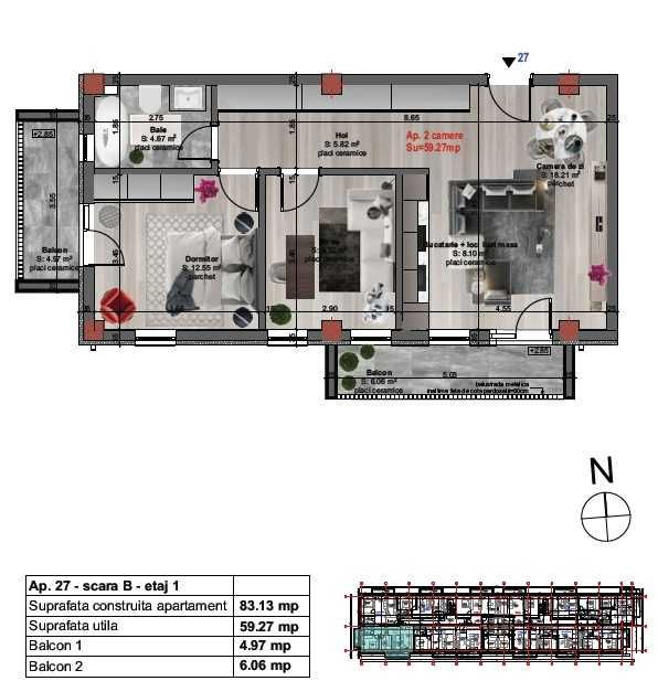 AP 3 CAMERE - 0% COMISION - direct de la dezvoltator