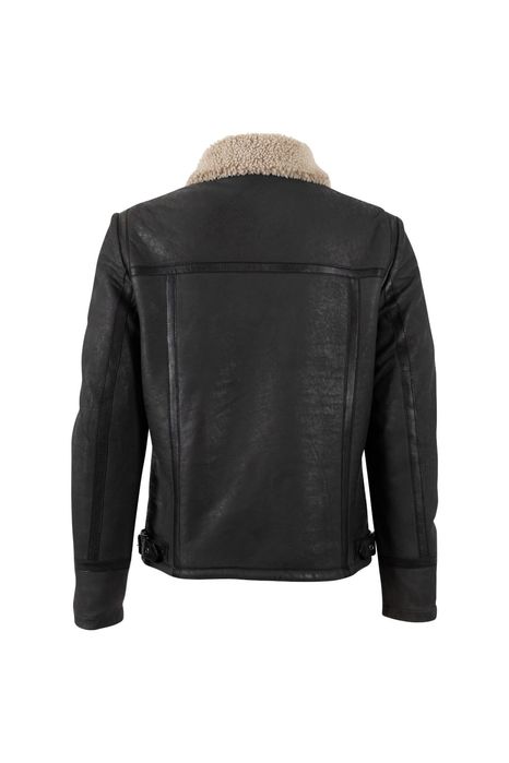 Geaca de Iarna Imblanita din Piele Barbati Mauritius Antracit MMAlasko