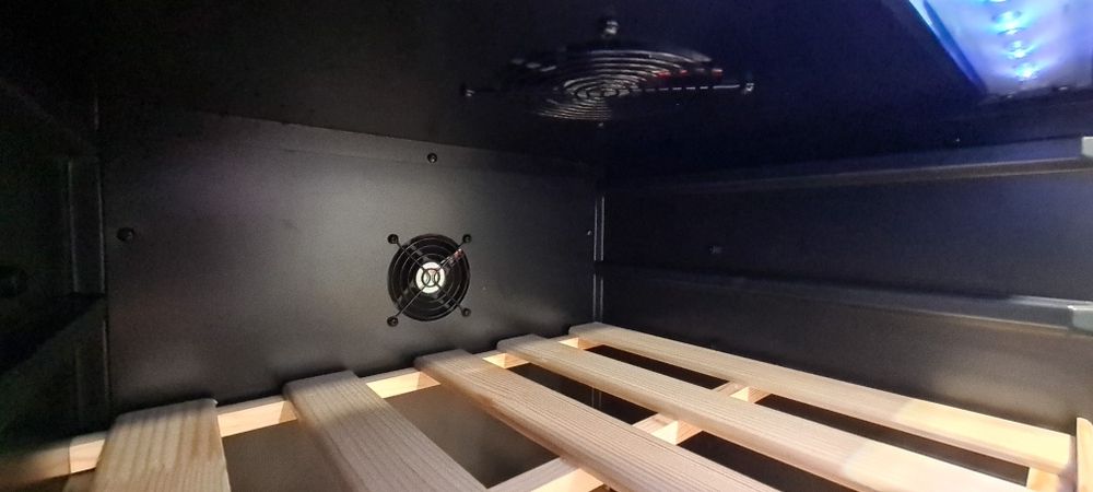 Професионален охладител за вино METRO, неръждаема стомана/стъкло, 91 б