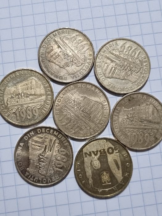 Lot  Monezi  50 bani revolufia din 1989