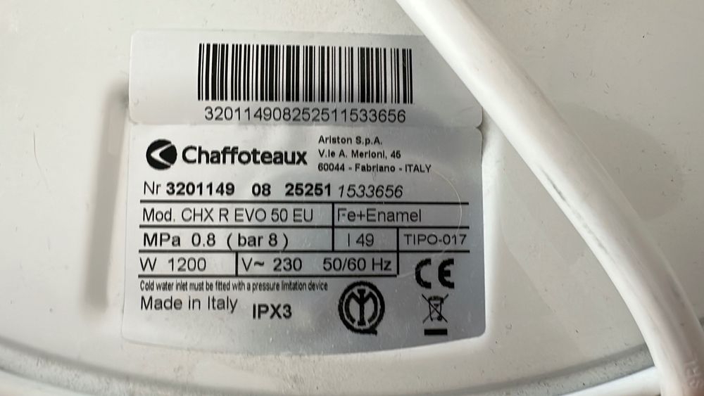 Boiler electric 50L – 1200W – Fabricat în Italia