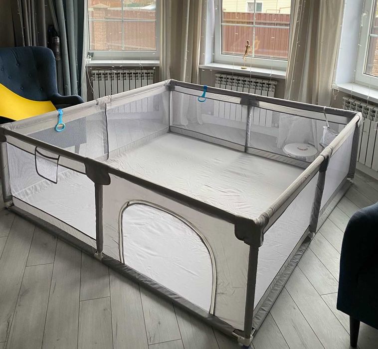 ВИСОКО КАЧЕСТВО! Голяма кошара за игра, заграждение до 200х200см.