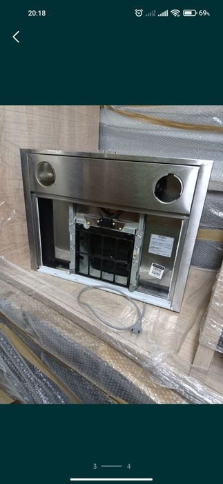 Hota decorativa Whirlpool 60cm AKR 558/2 IX,Semineu,incorporabila