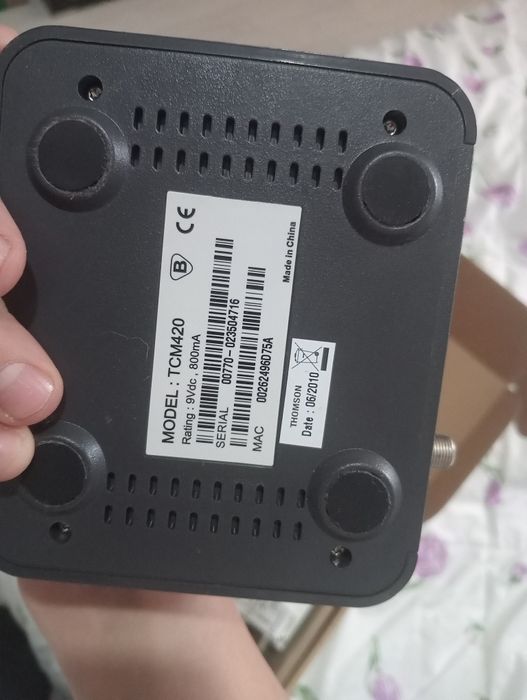 Кабельный модем Thomson TCM420 (DOCSIS) в коробке