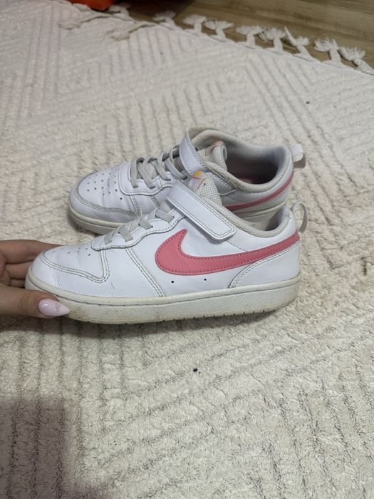 Детски/Юношески Маратонки Nike Court Borough Low 2 (Бяло/Розово)