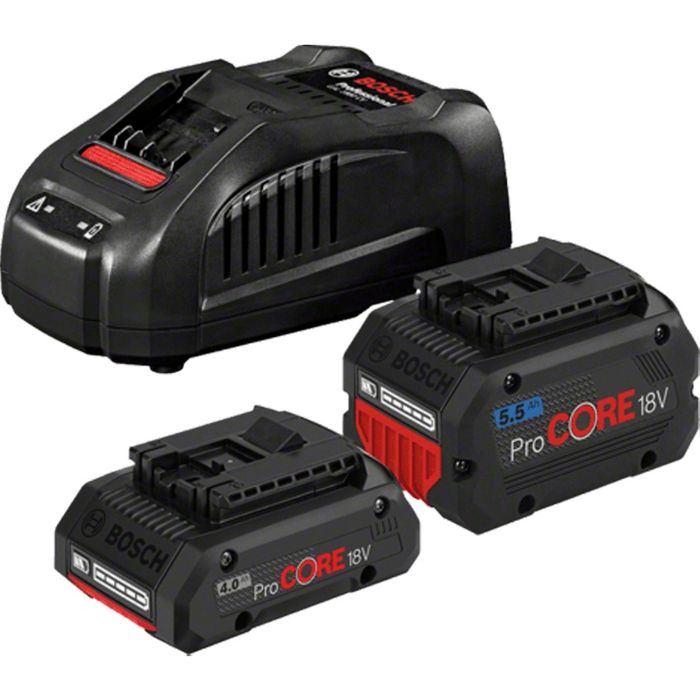 Стартов комплект Bosch ProCORE18V 1x 4,0Ah + 1x 5,5Ah + GAL 1880 CV