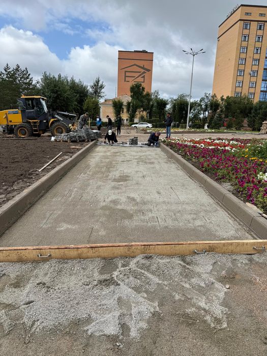 Укладка брусчатки и асфальта