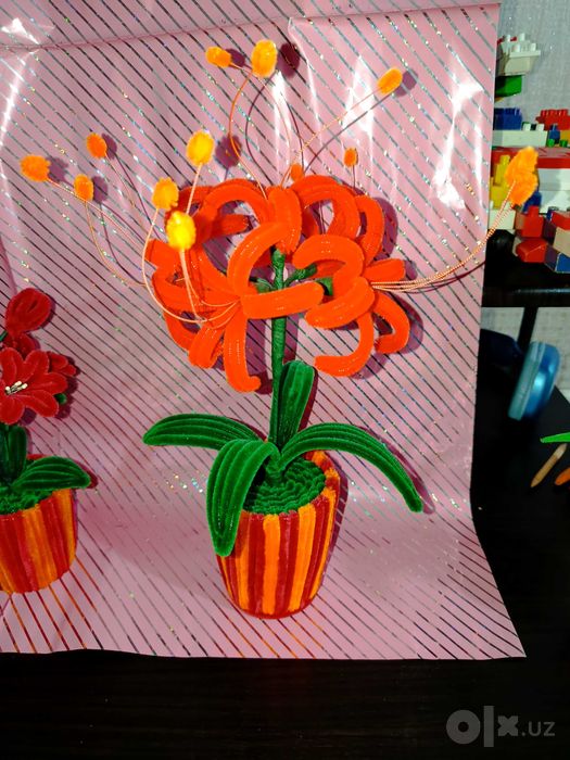 Цветы из синельной проволоки