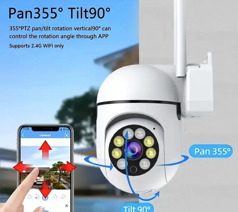 1080P HD Камера за видеонаблюдение нощно виждане цветен екран