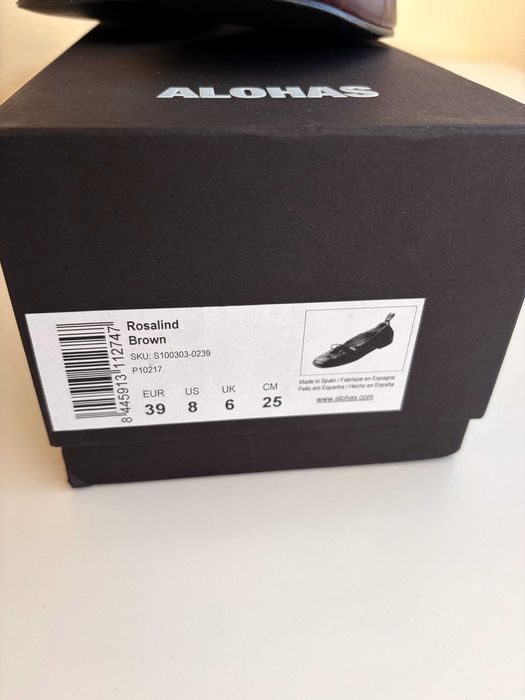 Alohas Rosalind кафяви балеринки нови 39 номер