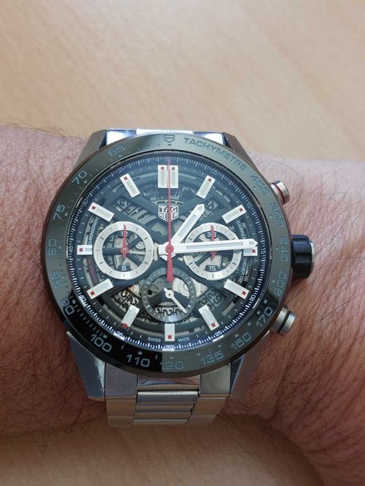 TAG Heuer Carrera 45mm Skeleton Chronograph Caliber 02