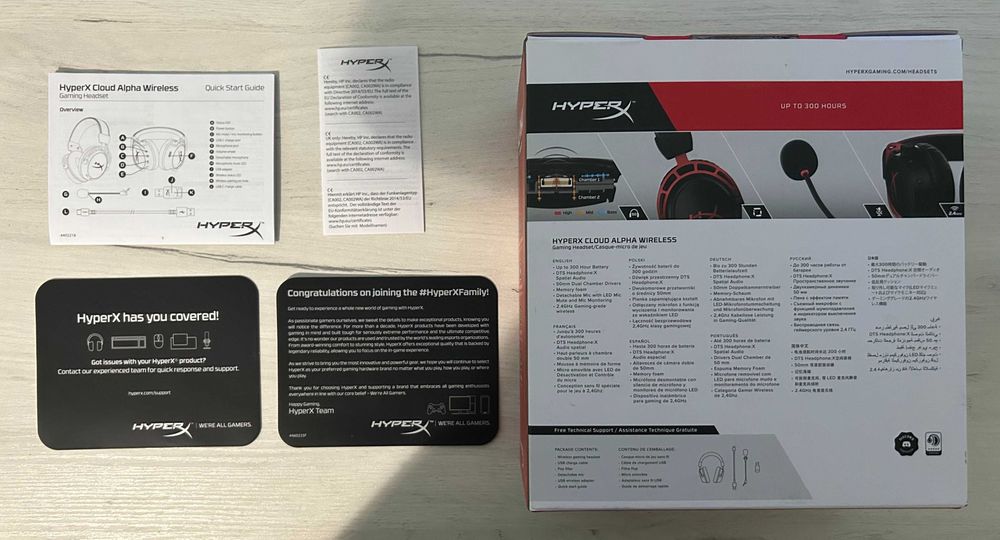 Беспроводная компьютерная гарнитура HyperX Cloud Alpha Wireless
