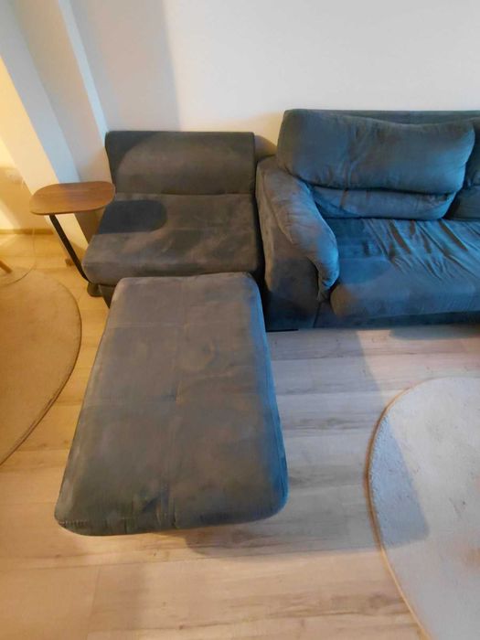 Разтегателен модулен диван с десен ъгъл