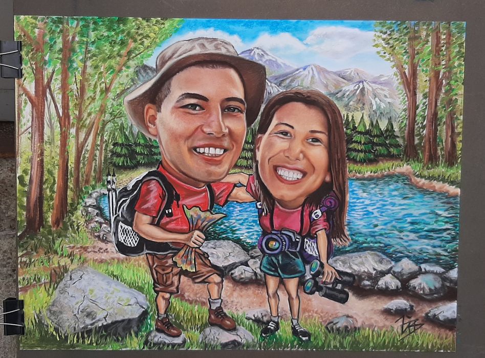 Професионално ръчно рисувани  Портрети,