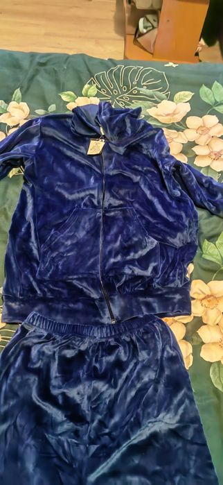 Trening de catifea albastru visiniu verde roz