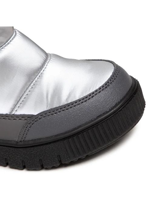 Детски непромокаеми ботуши Kickers kids с подплата, Сребристи 33 номер