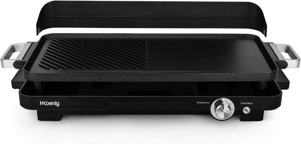 Електрически скара с грил и плоча H.Koenig GRX330, 1800W, НОВО