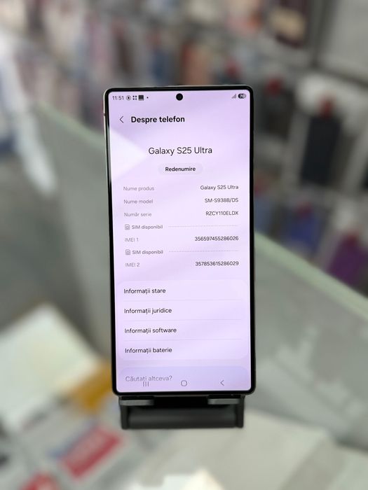 Samsung S25 Ultra - Memorie 512 GB - Sănătate baterie 100% - Impecabil