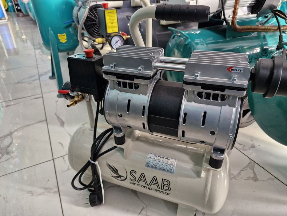 9 литр безшумный компрессор безмаслянный SAAB kompressor