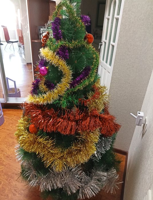 Ёлка ёлочка новогодняя нарядная со всеми игрушками и гирляндами 150 см