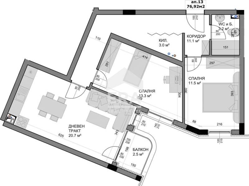 Продава се Тристаен апартамент в Варна, Владислав Варненчик - 89 кв.м за 699 €/кв.м - Снимка #8