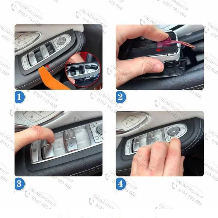 Butoane geamuri electrice Mercedes Benz C,E,S Class GLC  W205 W213 W222 W253