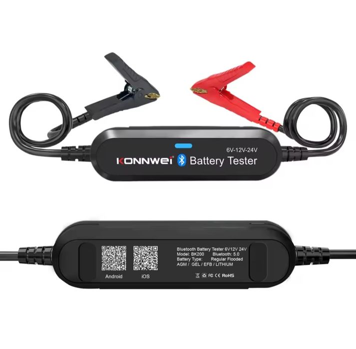 Безжичен тестер за акумулатори, товарна вилка.