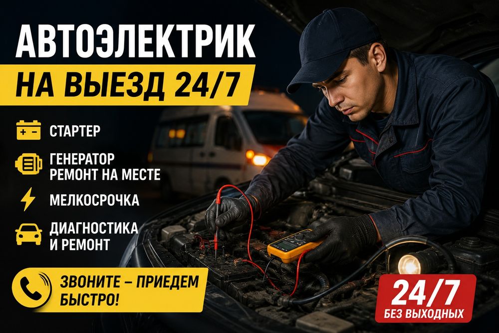 Автоэлектрик на выезд 24/7 Стартер генератор.